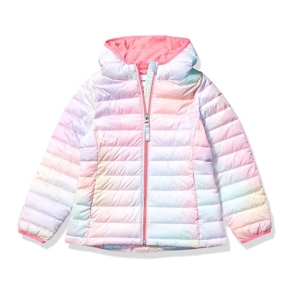 Girls Lightweight Water-Resistant Packable Hooded Puffer Jacket new - Picture 1 of 4